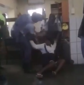 The incident at a police client service centre in Sedibeng was caught on video.
